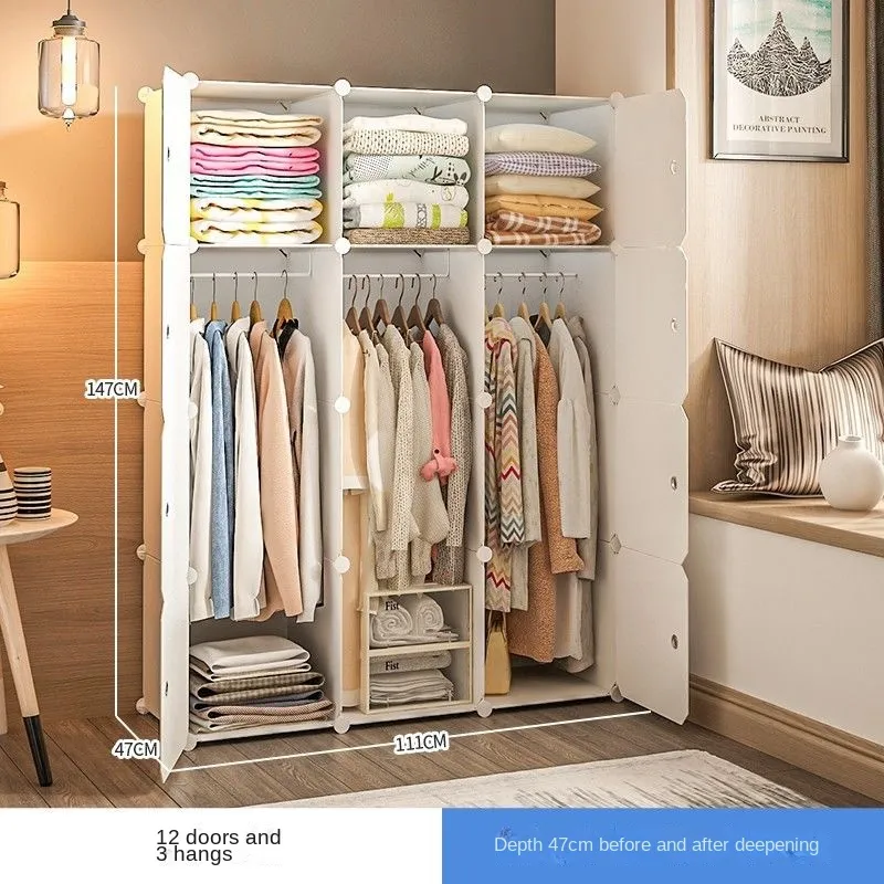 Collapsible Folding Wardrobe Cabinet With Storage Locker Dustproof Plastic Wardrobe For Small Bedroom For Clothes And Dressers From Yichu01 130.12 DHgate.Com