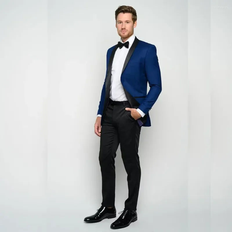 Light Blue Suit With White Shirt Black Pant And Blue Blazer