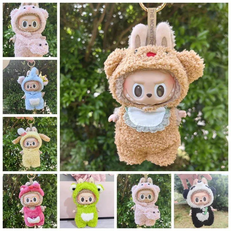 Set di 2 simpatici mini peluche vestiti accessori per bambole