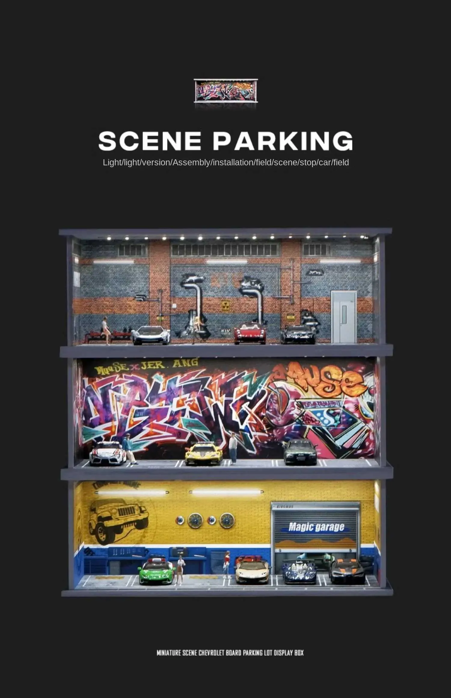 Collector 1/64 Garage Parking Alloy Scene Storage From