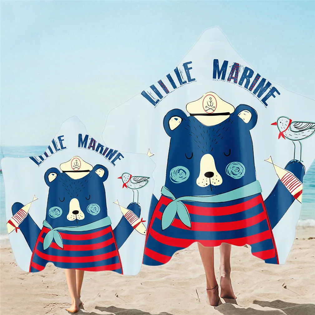 Animal Hooded Beach Towel Penguin Polar Bear Designs Shop Now!