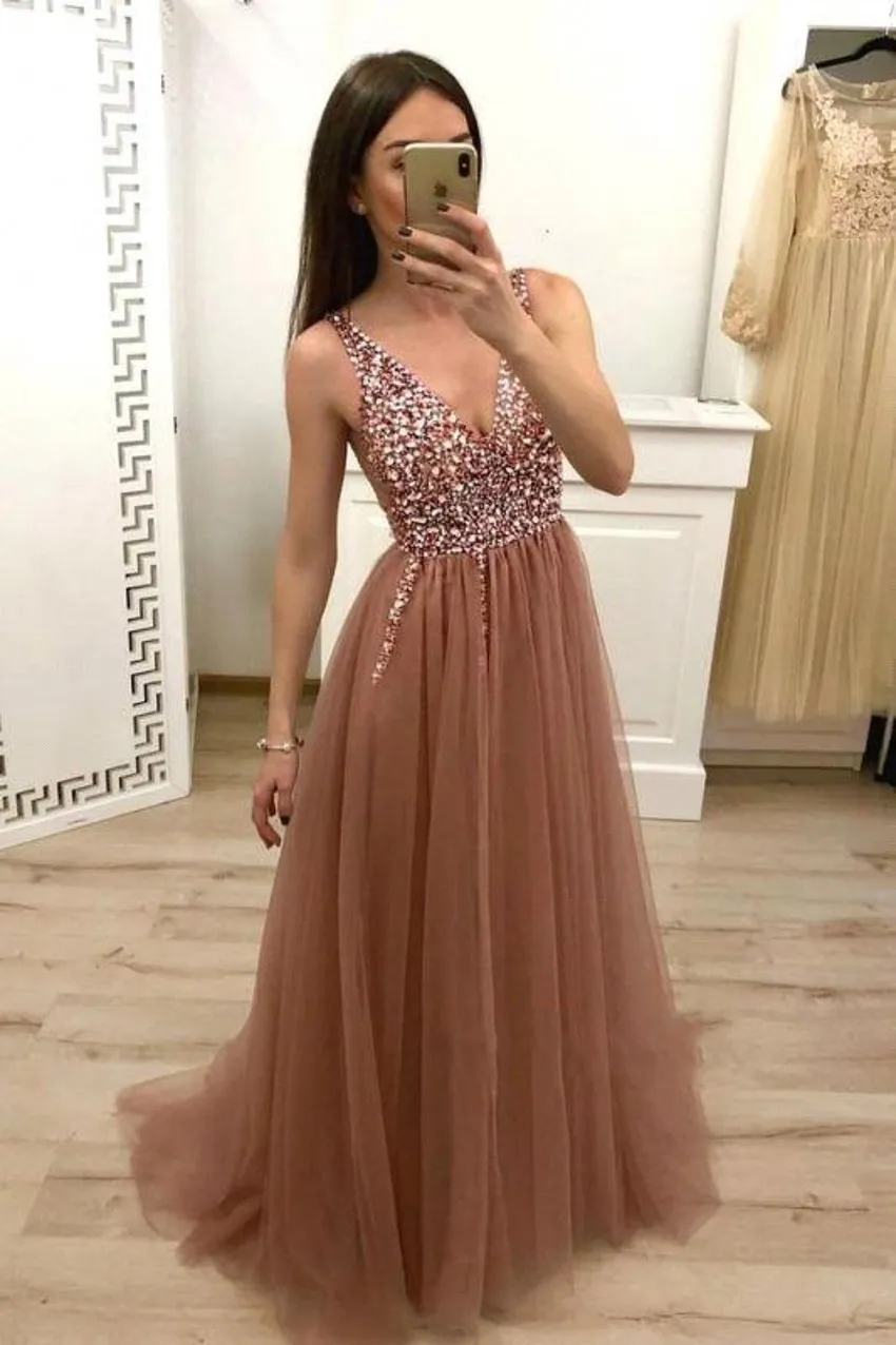 velvet evening gown dress Elegant Long Evening Dress With Detachable Sleeves – TANYA BRIDAL main image 1