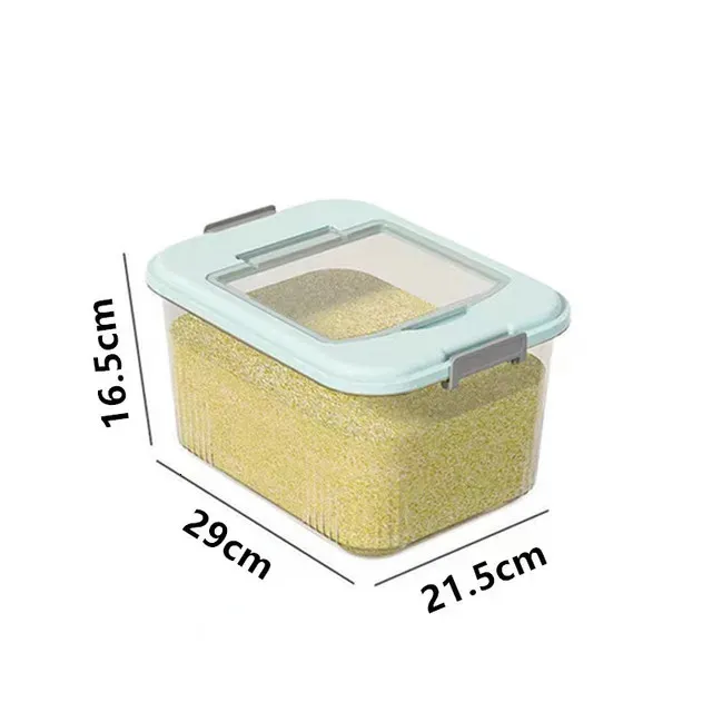 Large 20lb Capacity Rice Bucket Container With Lid - Airtight Food Storage Bin For Flour, Sugar, Pet Food