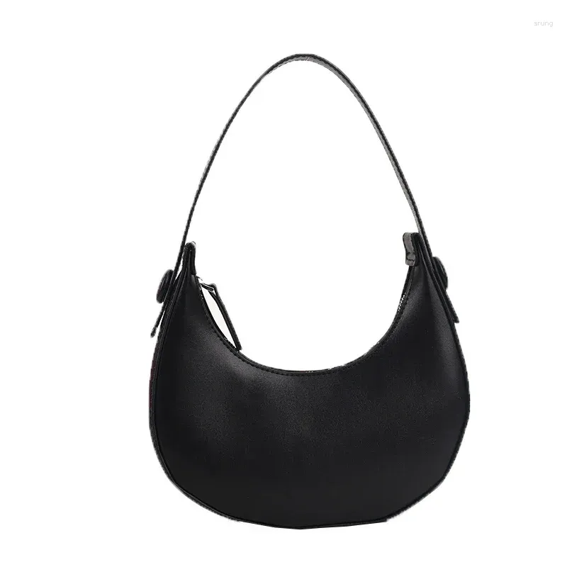 Shoulder Bags 2024 Fashion Armpit For Women Cute Half Crescent Bag Leather PU Purses And Handbags Designer Small Hand