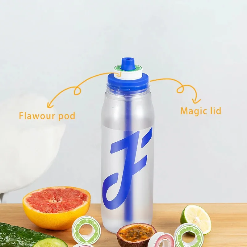 Bouteille D'eau 1000 Ml Avec Capsules Parfumées - Zéro Sucre, Anti-fuite, Paille, Arômes Fruits