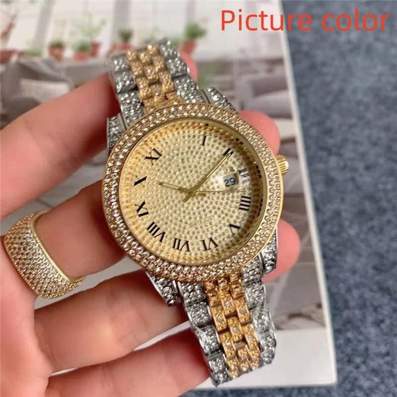 Role Mens Luxury Quartz Wristwatch 40mm Round Analog Dial
