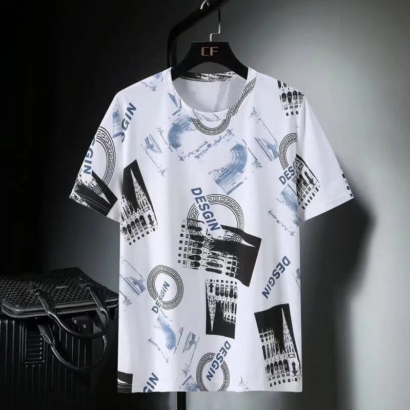 【MODERNIF】Hotel Printing Short Sleeve T-Shirt The Scissor Room Short Sleeve T-Shirt — The Scissor Room