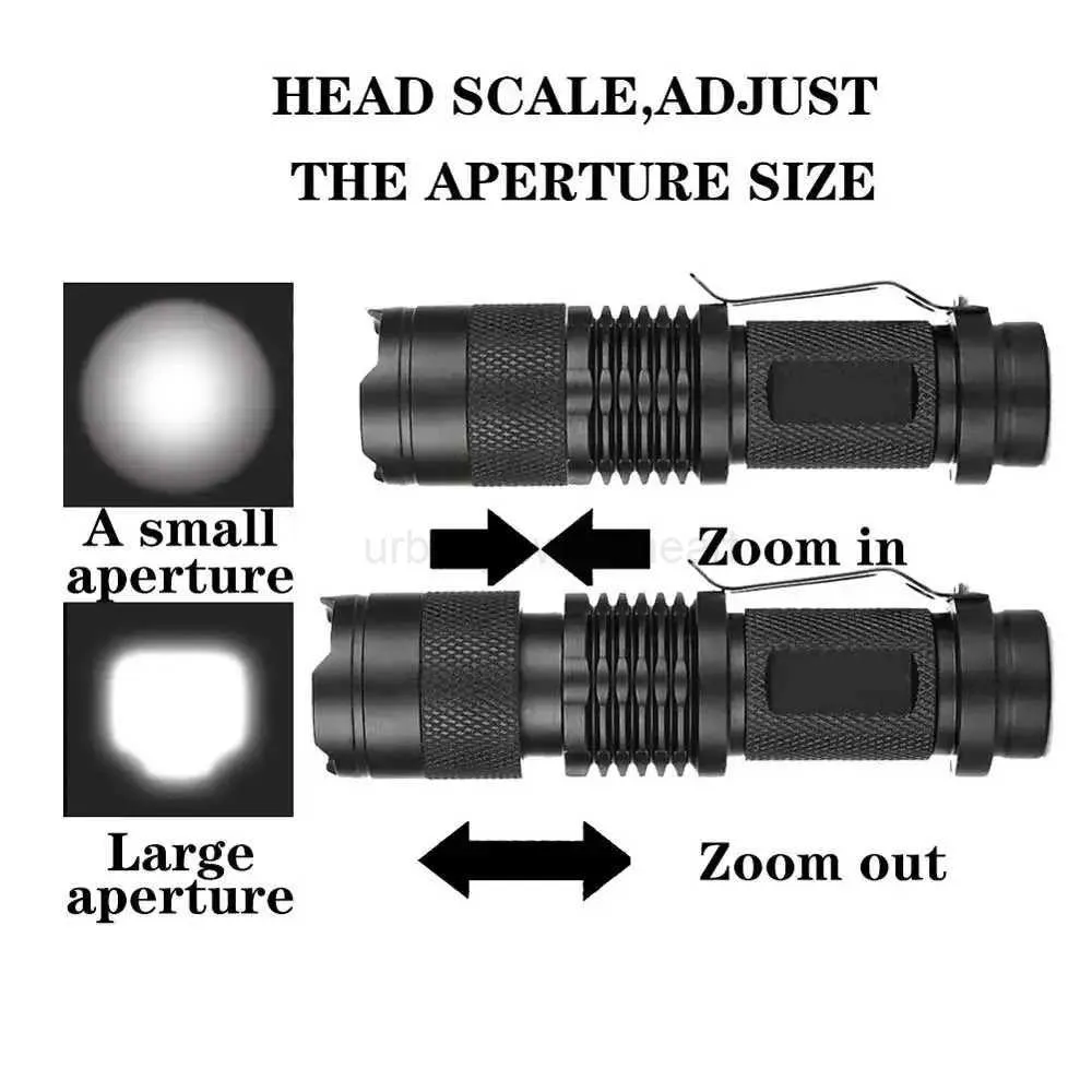 Buy Brand New Mini CREE LED Flashlight Torch Adjustable Focus Zoom - View #3