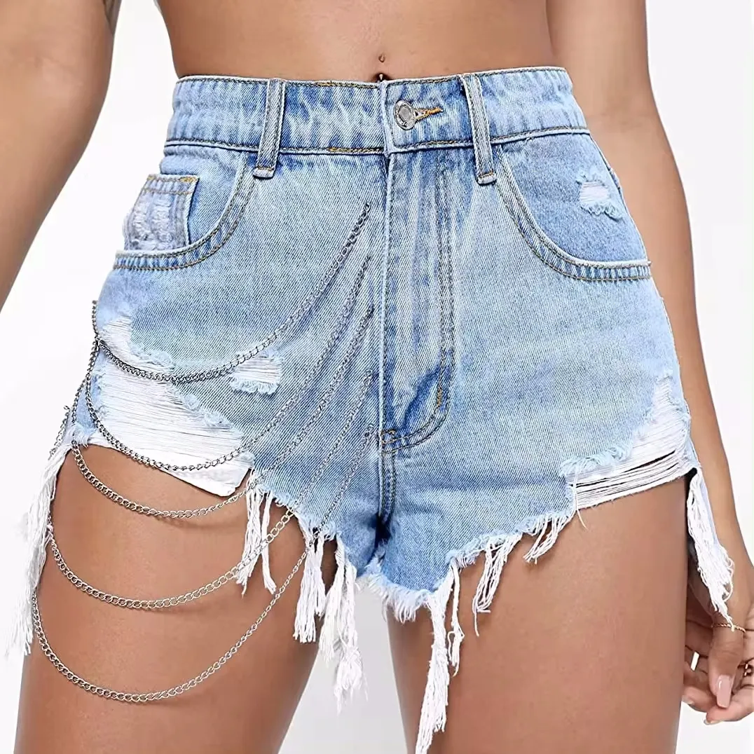 Save Big on Bulk Womens High Waist Denim Shorts High Waisted Denim Shorts  For Women High Rise Jean Shorts, Summer Fashion Tight Fit Best Deals on 