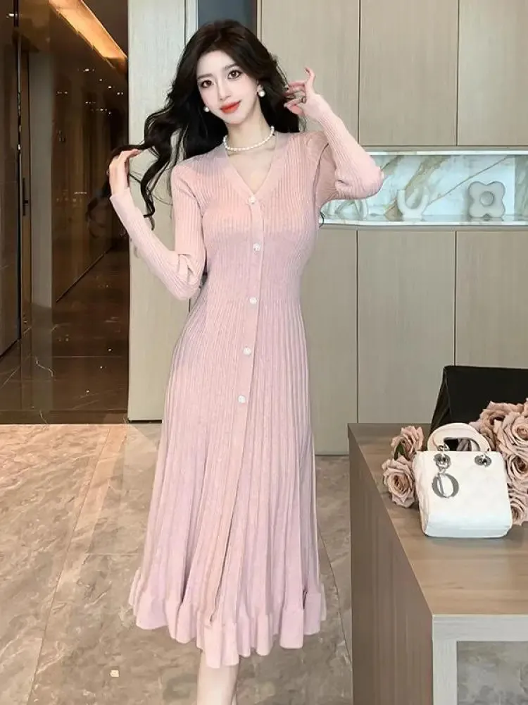 ankle length knit dresses with long sleeves Shop Galore Butter Bias Ruffle Slip Maxi Dress