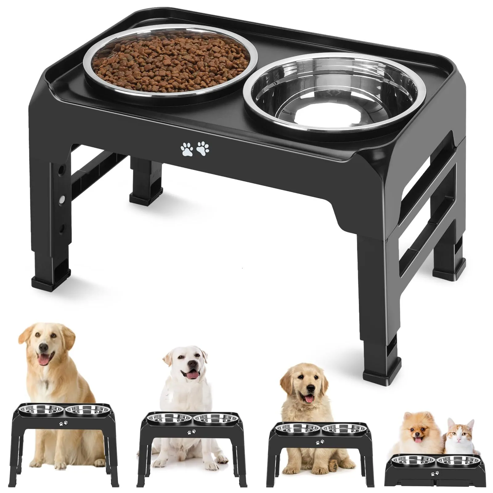 HOT Dog Bowls Great Dane Feeding Stands Bowl Stand Great