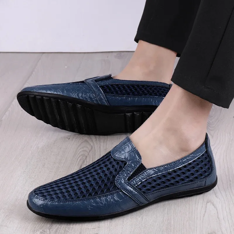 Breathable Mesh Summer Loafers: Lightweight, Non-Slip Mens  display picture 1