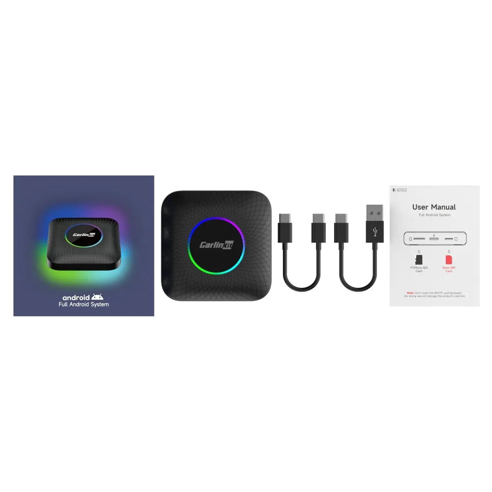 Carwireless carplay adapters Ai Box with QCM6225 Chipset, Android 