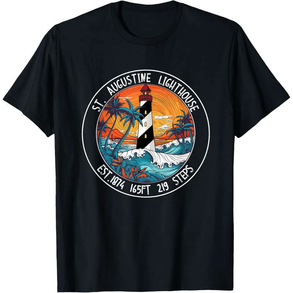 Save Big on Bulk Palm Tree T Shirts Lighthouse Sunset T Shirt: Soft Cotton  Tee With Florida Beach Vibes, Perfect For Summer Best Deals on DHgate