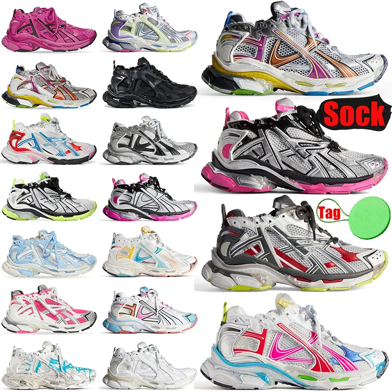 Classic Tracks Runner 7 7.5 Designer Dress Shoes Women Men Black White Graffiti Platform Tripler Luxury Tennis Pink Runners Trainers Big Size 46 Dhgates Sneakers From 61 47 DHgate