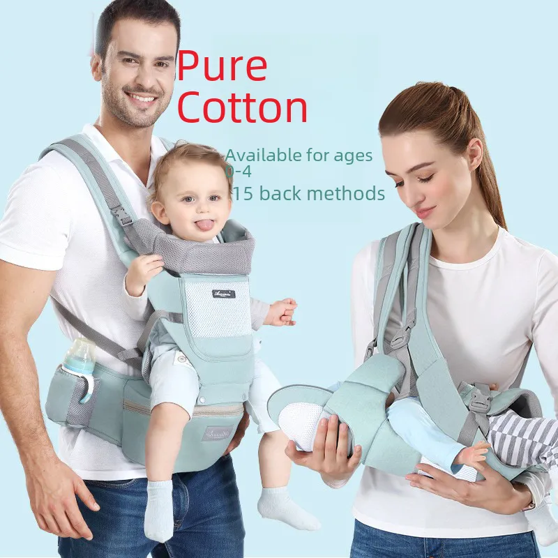 Ergonomic Baby Carrier Waist Stool 4-in-1 Convertible Infant Hip Seat  Carrier for Newborn to Years Comfortable, Safe Easy Babywearing