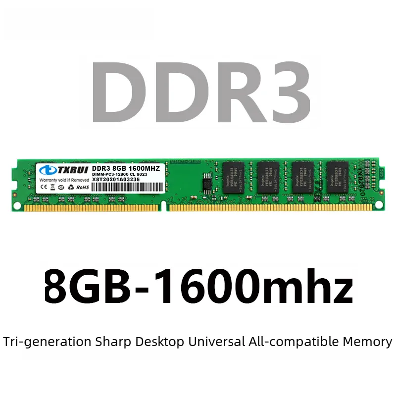 Save Big on Bulk Desktop Memory Ddr3 TXRUI Sharp Desktop Memory Module DDR3  8G1600MHZ Universal Fully Compatible With Three Generations Of PC Memory 