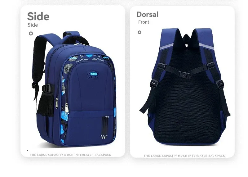 Schoolbag For Primary School Boys Lightweight Shoulder Backpack_voghion.com