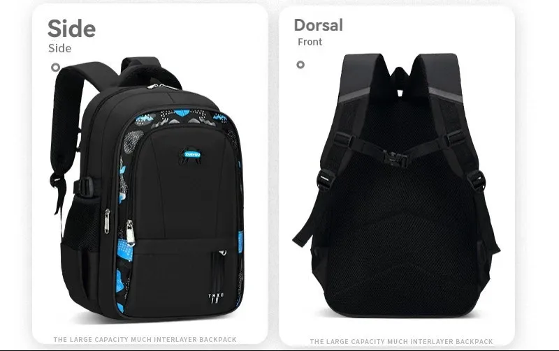 Schoolbag For Primary School Boys Lightweight Shoulder Backpack_voghion.com