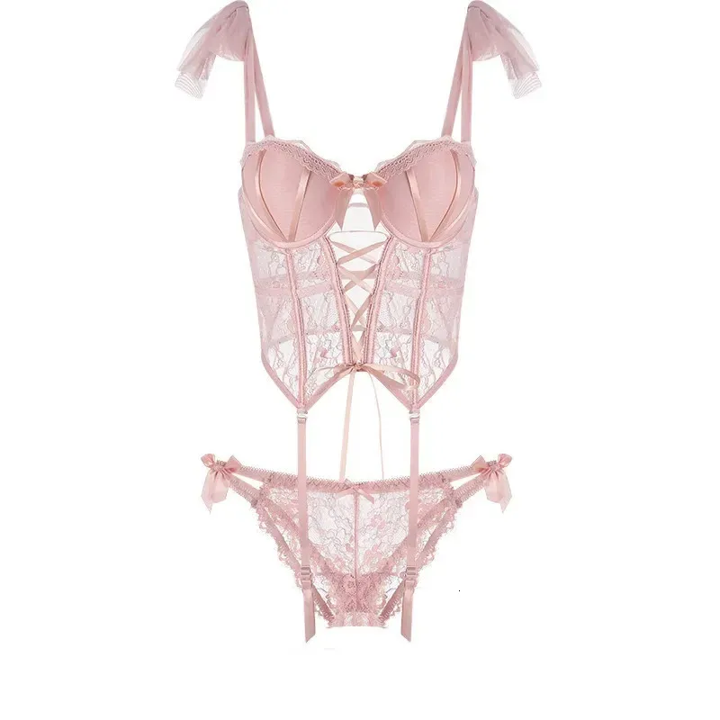 sexy lingerie chesapeake Vintage Corset Lingerie Set Lace Bustier Bra &... From Gou06, $12.53