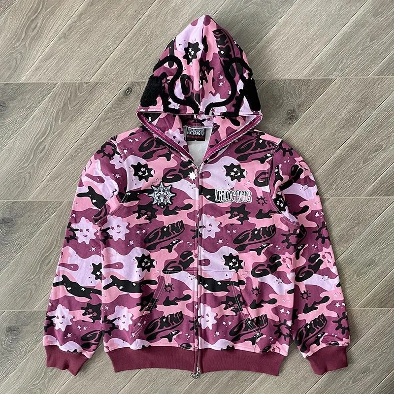Save Big on Bulk Glo Gang Hoodie Amazon Men's Hoodies Glo Gang The Glory  Full Zip Hoodie Jacket Drinks Cartoon And Women's Camouflage Sweatshirt