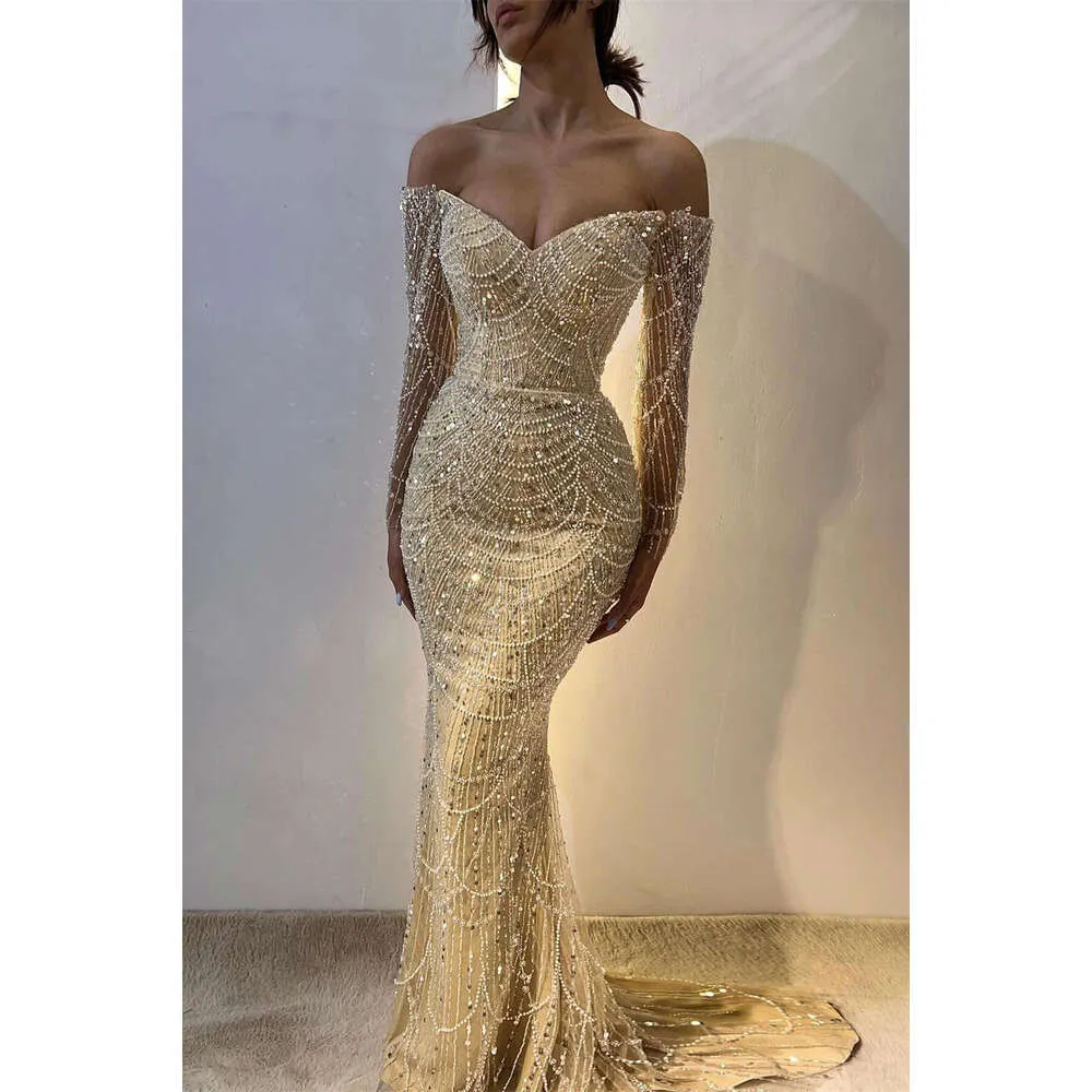 sachin and babi light blue dress Elegant Champagne Beaded Dress for Wedding Guests main image 1