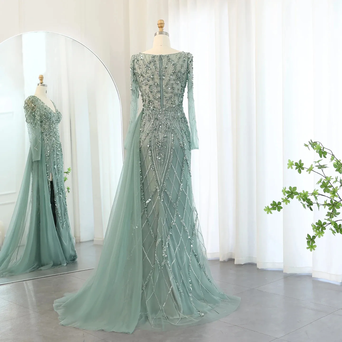 green and champagne dress Winifred Sanderson Hocus Pocus Hooded Capelet (Clearance) main image 1