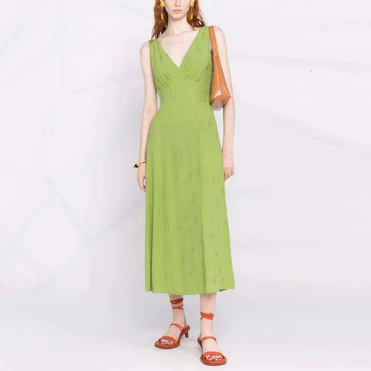 Long Silk Dress Green V-Neck Sleeveless Floor-Length Viscose Summer Dress  from Dhgate Basic & Casual Dresses - price 220.11