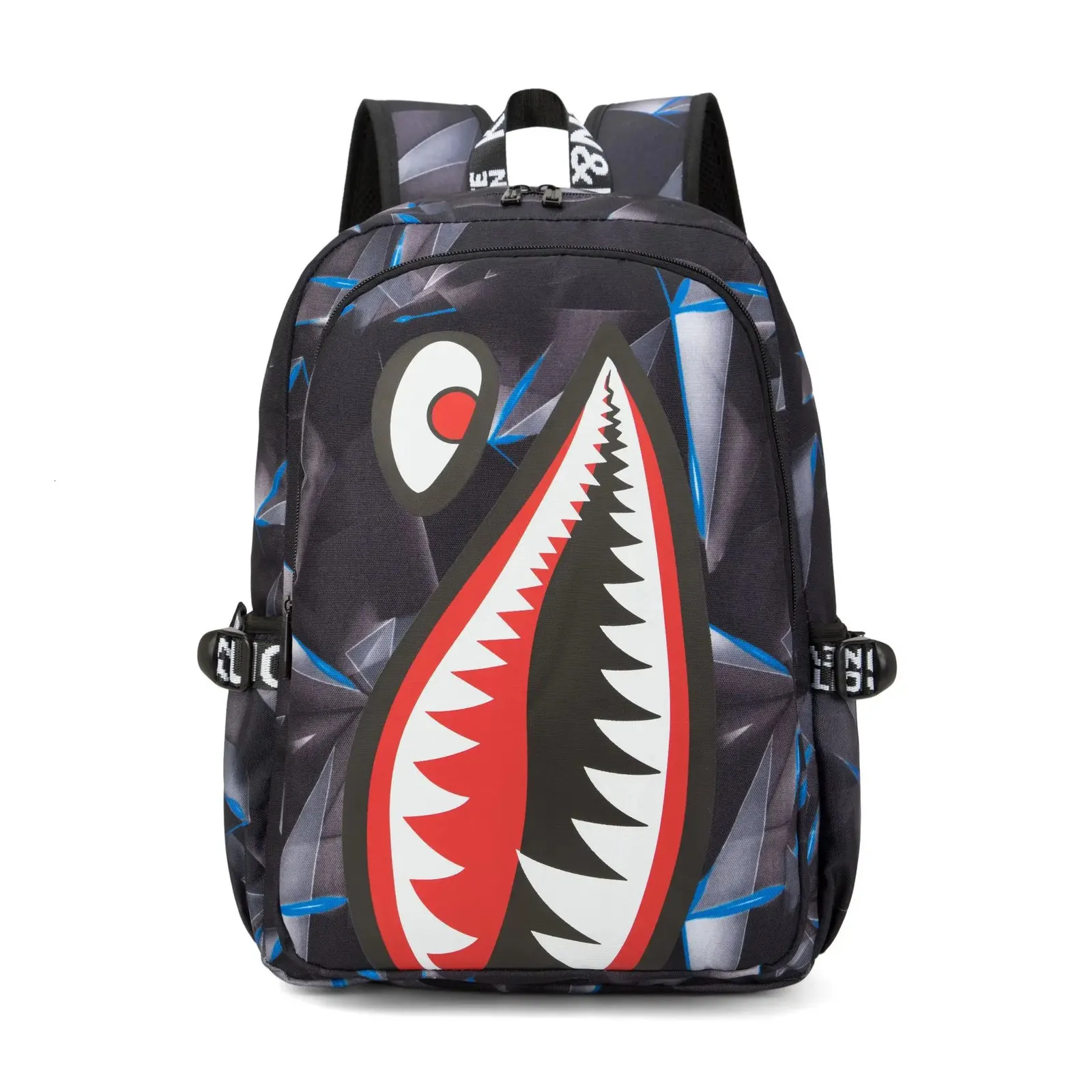 Kids Backpack With Insulated Lunch Box & Pencil Case - 16 Inch School Bookbag, Lightweight, Shark Design, For Boys & Girls - View #12