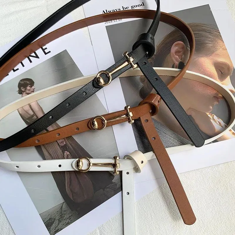 Skinny Belts For Women Fashionable PU Leather Thin Waist Belt With Gold  Color Metal Buckle For Dresses And Jeans From Accessory003, $11.03 |  DHgate.Com