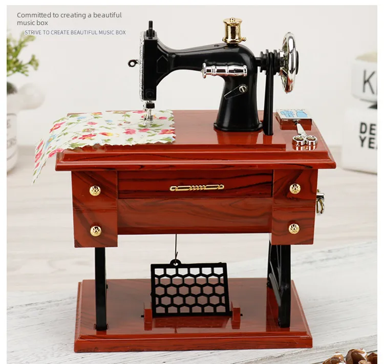 DHgate.com:Vintage Wooden Mini Sewing Machine Music Box DHgate.com:Vintage Wooden Mini Sewing Machine Music Box