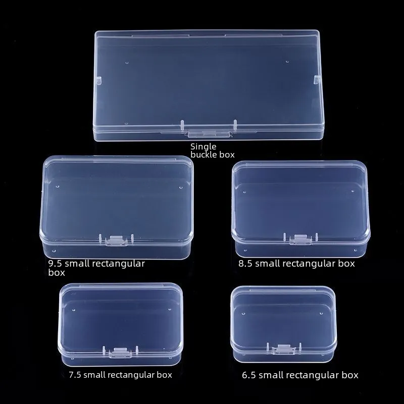 Premium Clear Rectangular Plastic Storage Box - Jewelry, Accessories ...