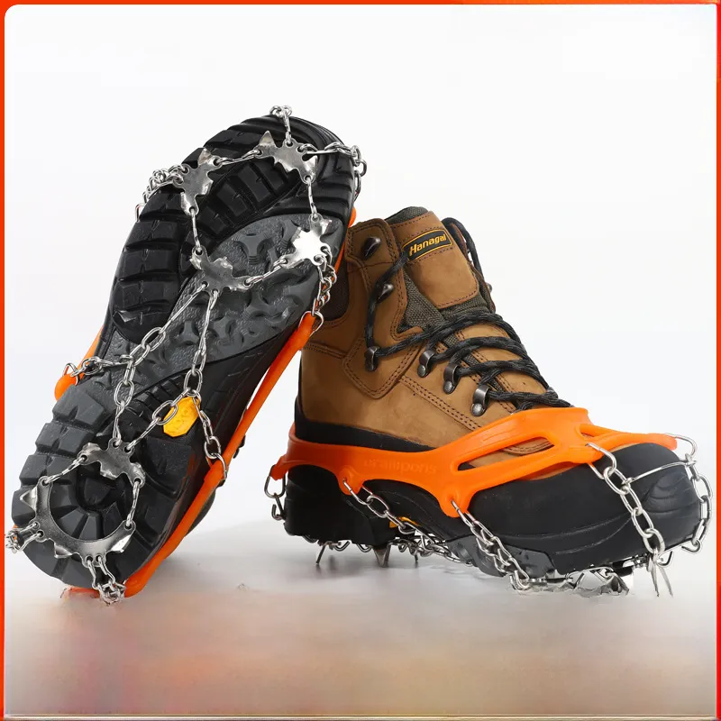 Crampons Non-slip Shoe Covers, Snow Hiking Spike Chains, 8-tooth Manganese Steel Simple Outdoor Spikes