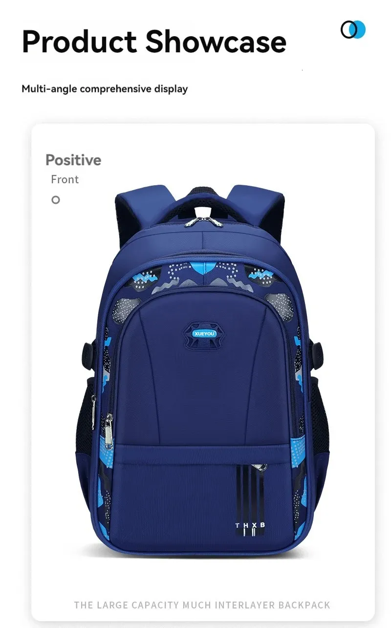 Schoolbag For Primary School Boys Lightweight Shoulder Backpack_voghion.com