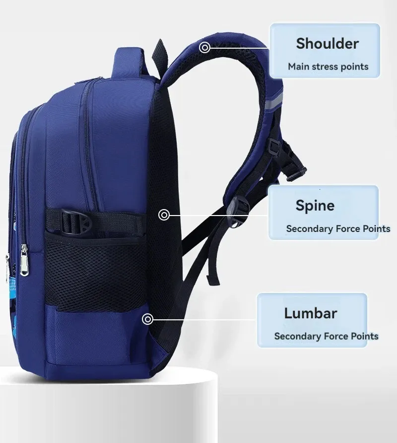 Schoolbag For Primary School Boys Lightweight Shoulder Backpack_voghion.com