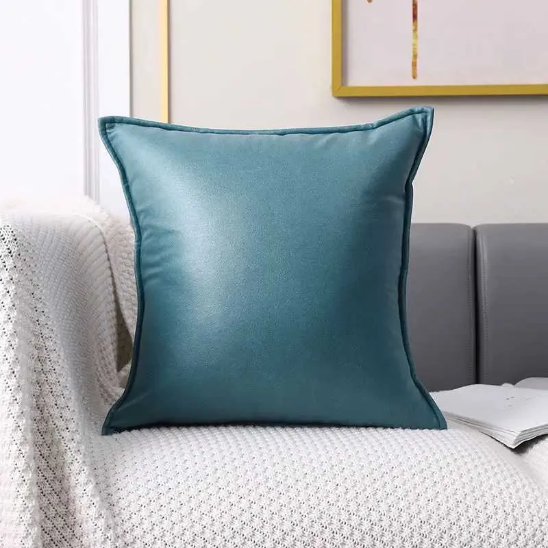 Federa Per Cuscino Lombare PANOD In Finta Pelle Marrone, 35x65 Cm, Con Cerniera