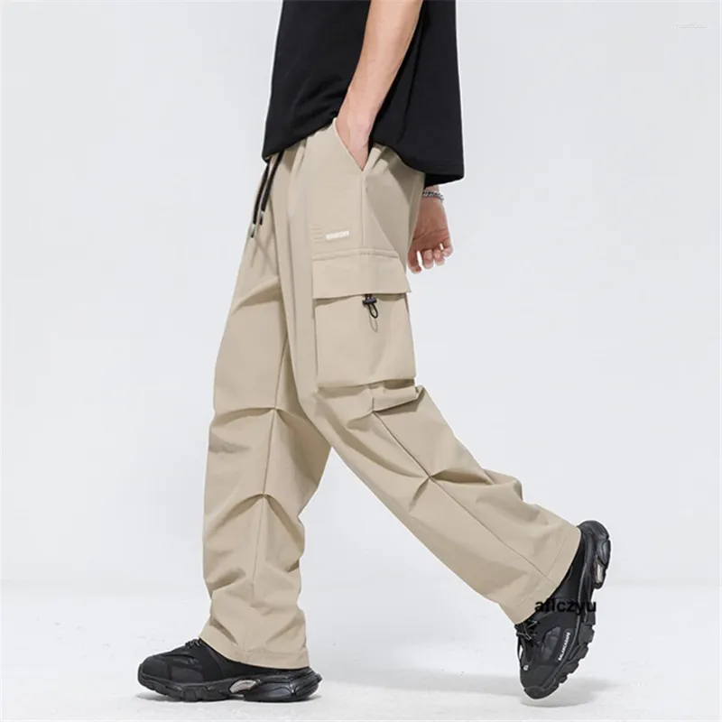 Men's 8XL Plus Size Cargo Pants Elastic Waist Midweight Nylon