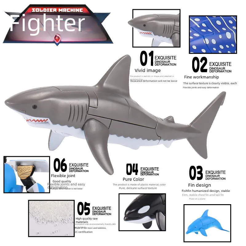 Robot Shark Toy: Transforming Jaws Shark Toy | Educational Robot