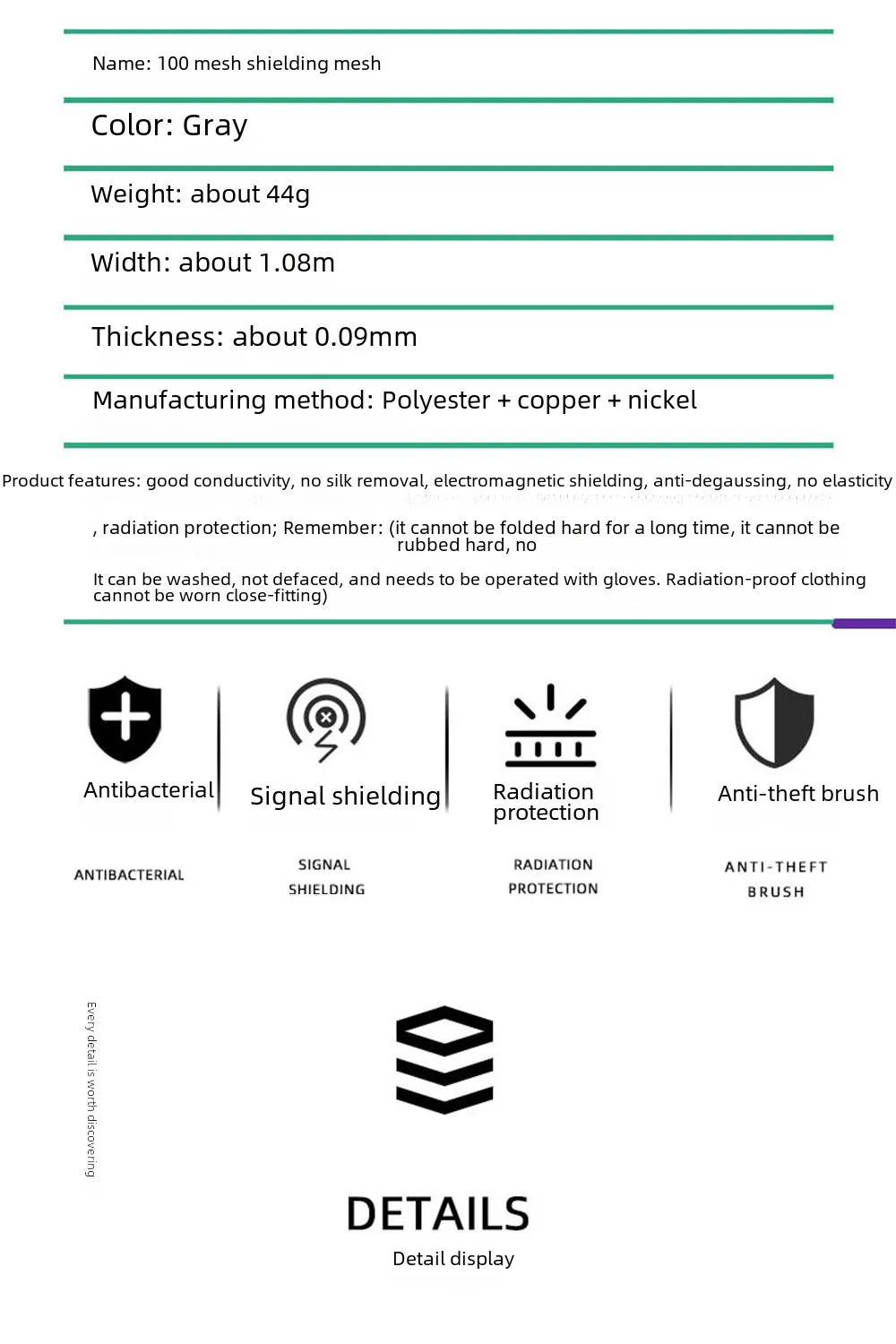 Rfid Mesh Mesh 200 Mesh Conductive Transparent Breathable RFID... From Ddmymon ...