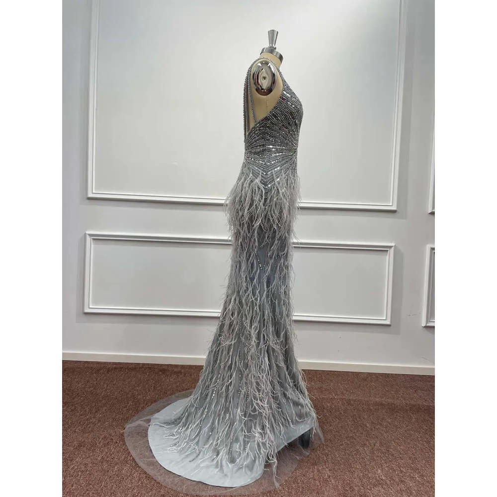 Gray Beaded Mermaid Evening Dress For Women Sexy... From Missboutique,  $383.02 | DHgate.Com