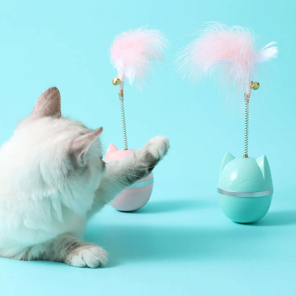 Pipitao Rachis Feather Cartoon Owl Tumbler With Sound Bell Self Balancing Pet Toy For Cats And Small Pets From Toysspace 8.25 DHgate.Com