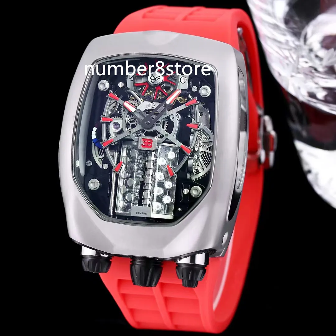 Bugatti Chiron Tourbillon Watch - Automatic Titanium Steel