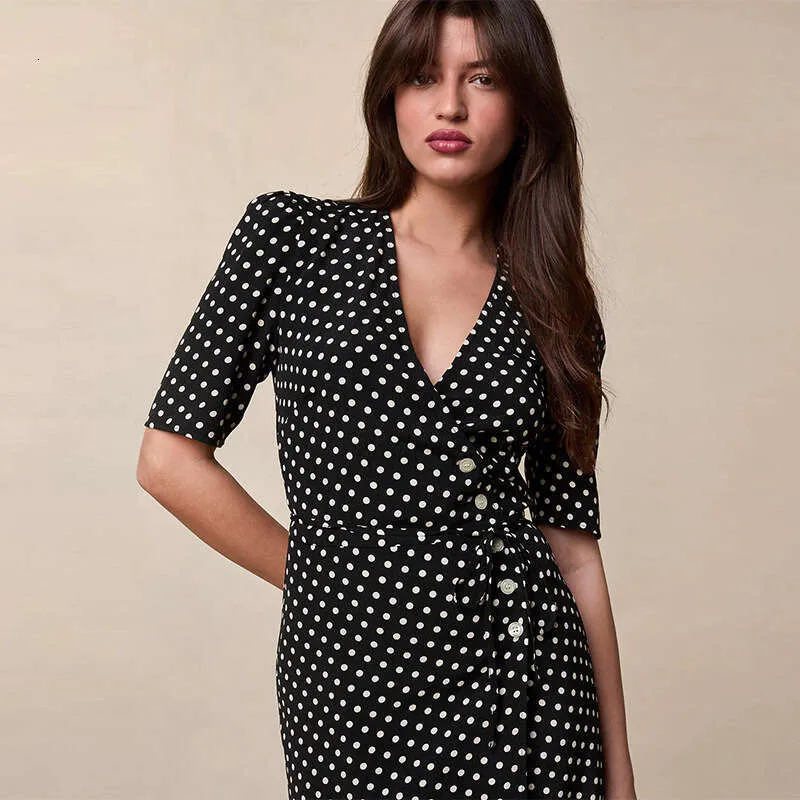 Polka Dot Short Sleeve Dress | Button Front Summer... From Clothing959421,  $58.2 | DHgate.Com