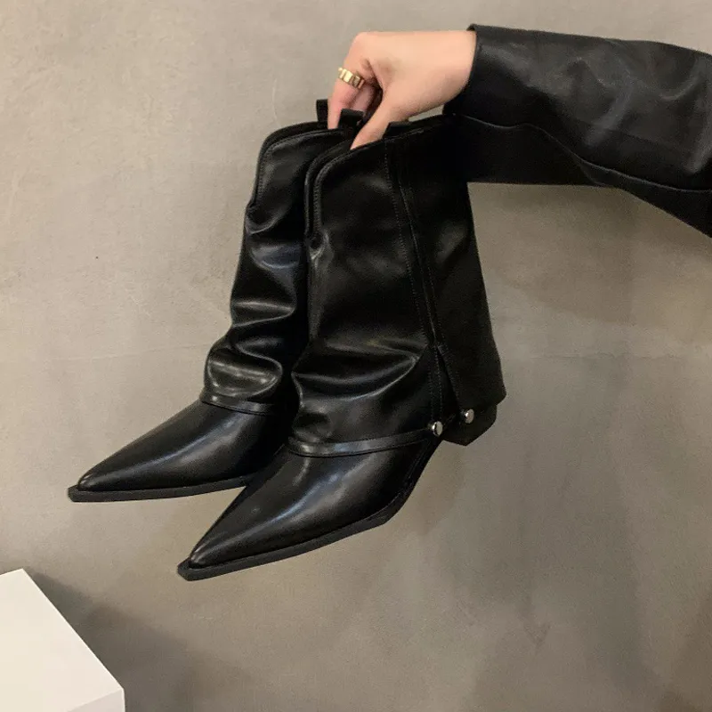 Low Cut Cowgirl Boots For Women Leather Western Fashion Booties Pointy Toe Chunky Heel Shoes In Brown From Factory Luxuryaaashoes Bulk 18.24 DHgate.Com