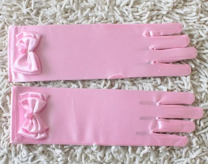 Pink Satin Princess Dance Gloves With Bow Accent  Long Fingered  Performance Gloves For Girls From Ddmymon, $20.14 | DHgate.Com