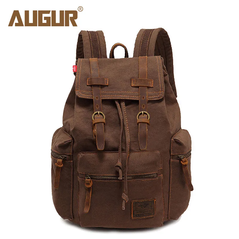 augur 1028 men canvas travel backpack camping hiking bag High Capacity Vintage Please inspect every single picture for details before purchasing AUGUR/AoGe Retro Canvas travel backpack