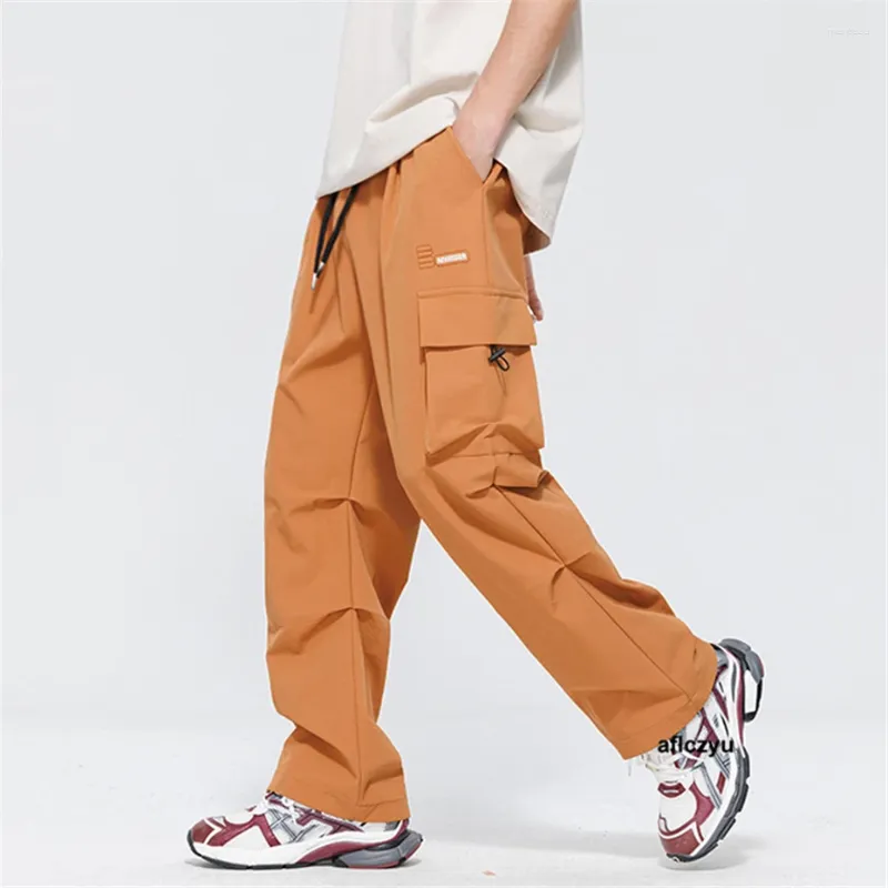 Men's 8XL Plus Size Cargo Pants Elastic Waist Midweight Nylon