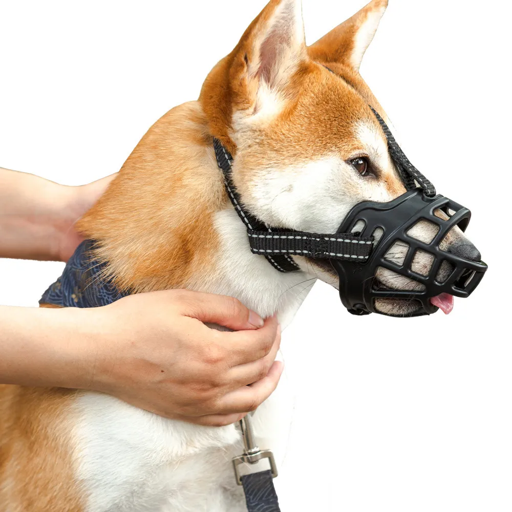 Dog Muzzle Anti Bite Adjustable Breathable Mesh Pet Mouth Cover For Dogs No Barking Dog Muzzles Safe Dog Mouth Cover From Quanyuanfacai 0.81 In Bulk DHgate.Com