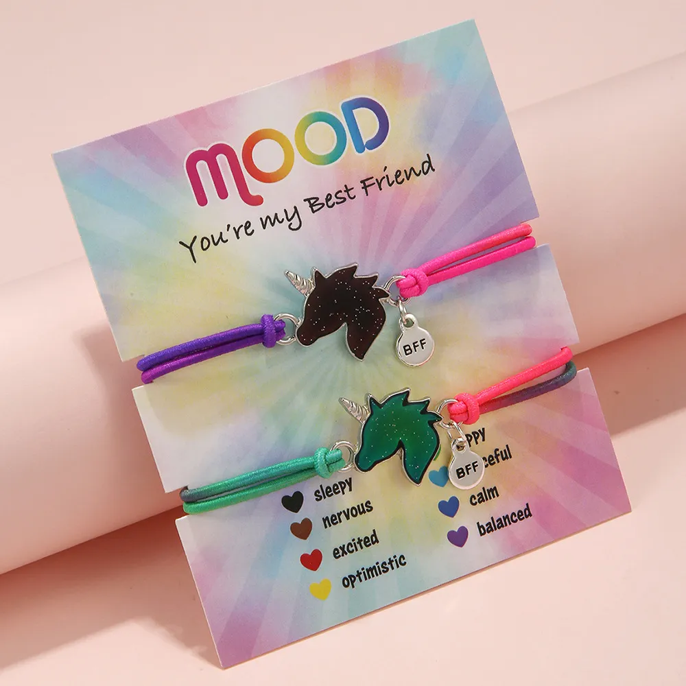 Color Changing Unicorn Bracelet Set for Kids - Safe and Fun Cross-border Mom Jewelry, image size:1000x1000