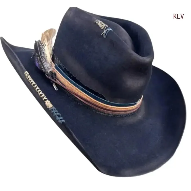 Victorian Bonnet, Mens Distressed Hats: Elegant Wool Top Hat With